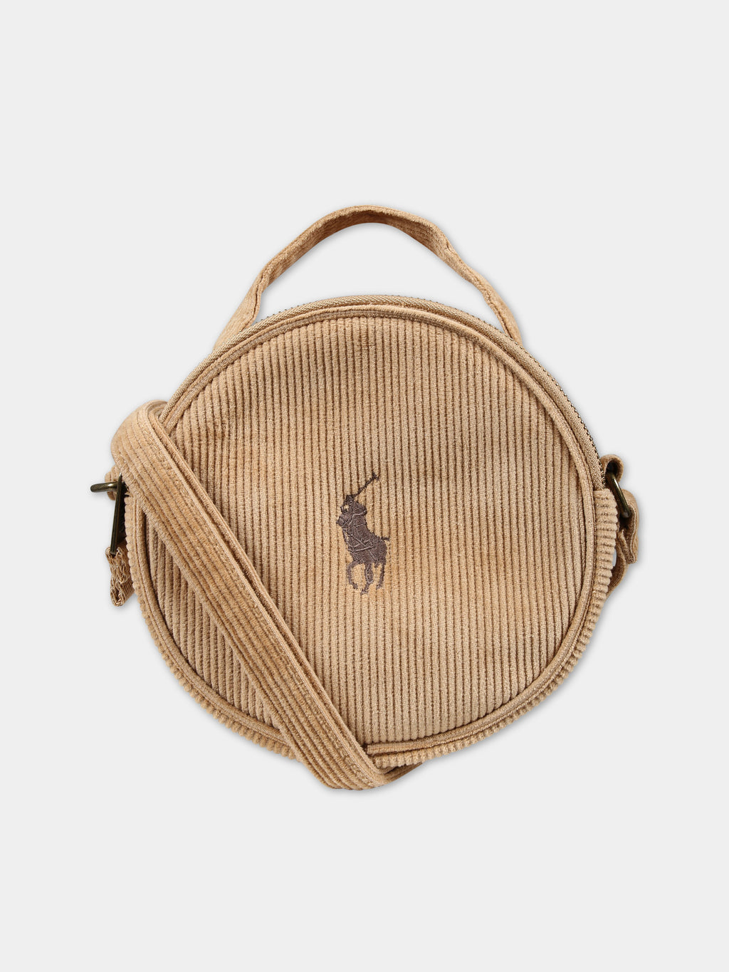 Borsa beige per bambina con logo